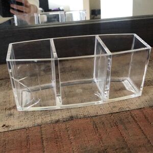 Amazon - Clear Acrylic Organiser - Three Sections, Makeup organisation